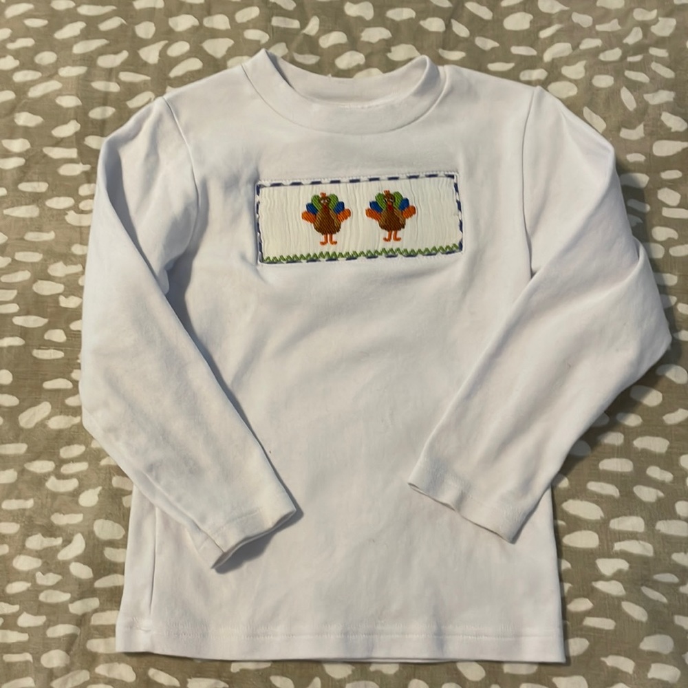 Smocked turkey thanksgiving shirt size 3